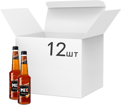 Упаковка напитка слабоалкогольного газированного Mix Brandy & Cola светлое фильтрованное 4% 0.33 л x 12 шт (4770047233674)