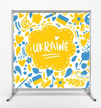 Патриотический баннер "Украина" размер 2х2м. С люверсами.