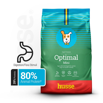 Сухий корм для дорослих активних собак малих порід HUSSE Optimal Mini 2 кг
