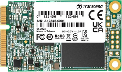 SSD диск Transcend MSA220S 128GB mSATA PCI Express 3.0 3D NAND TLC (760557862390)