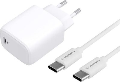 Мережевий зарядний пристрій GoGEN ACHPD 120 1 x USB-C 20 W White (GOG-ACHPD120CW)