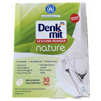 Таблетки для посудомийних машин DenkMit Nature 30 шт (4066447369656)