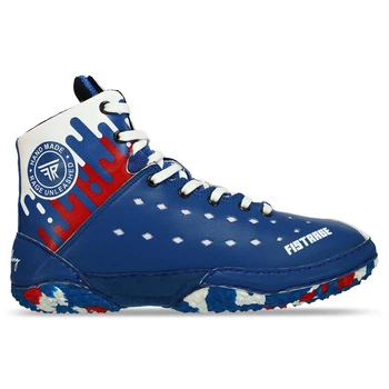 Борцовки кожаные Fistrage 9736 размер 40 Blue-White