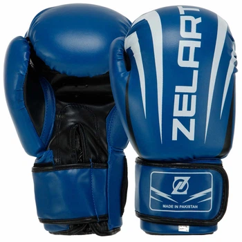 Перчатки боксерские Zelart Fight Gear 5315 размер 12 унций Blue-White