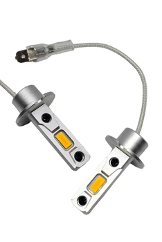 Автомобильные светодиодные лампы с цоколем H3 8 LED 60W 12V 12000Lm 3000K комплект (37363)