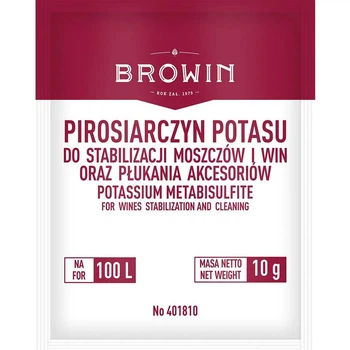 Метабисульфит калия Browin 10г. на 100л.
