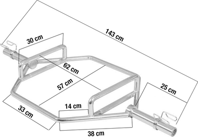 Trap bar Gorilla Sports sztanga (4260200843821)