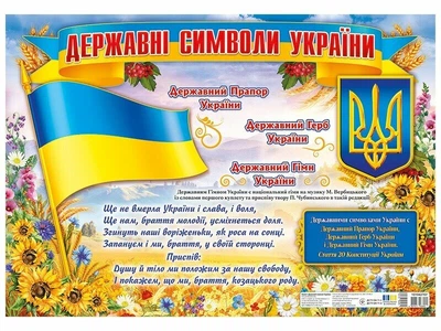 Плакат. Державні символи України (4827677978991)