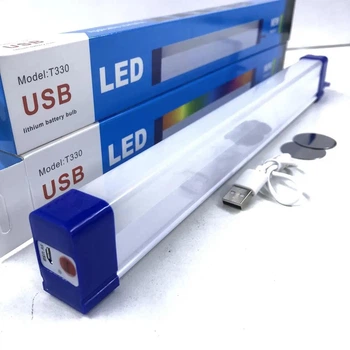 Лампа-фонарь аккумуляторная с магнитом петлей USB зарядка BK-500 72 см