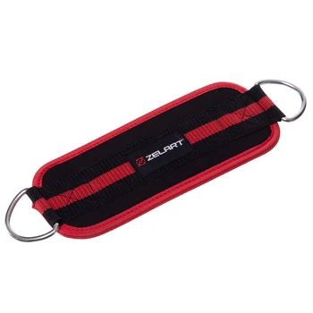 Лямка для ног (1шт) Zelart (нейлон, р-р 30х10см, черный-красный) (SB-167051)