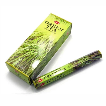 Аромапалочки Зеленый чай индийские благовония Green Tea HEM бодрящий запах для ароматерапии 20 штук