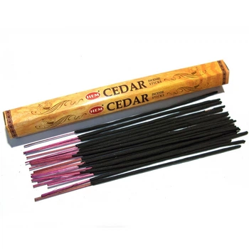 Аромапалочки Кедр индийское благовоние шестигранник Cedar HEM стойкий запах для домашней ароматерапии 20 шт