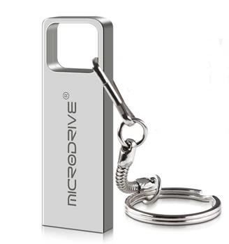USB Карта памяти MicroDrive Флешка Брелок 64Gb Silver