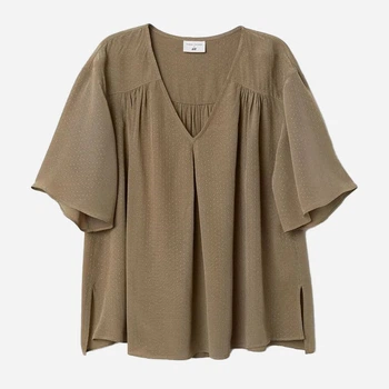 Блузка женская H&M 060635049 32 Хаки (6666000322999)