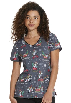 Топ медичний жіночий принт новорічний Dickies Prints DK852 SGDM M