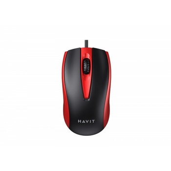 Дротова миша HAVIT HV-MS871 USB Red (1200 DPI, 3 кл) (HV-MS871)