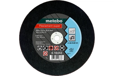 Отрезной диск Metabo Flexiamant super 350x3,0x25,4 мм, Inox, по нержавеющей стали, TF 41 616343000 (8408)