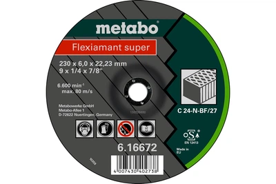 Обдирочный круг Metabo Flexiamant Super 230x6,0x22,23 мм, по камню, C 24-N 616672000 (8421)