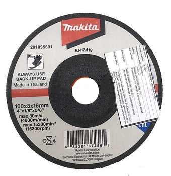 Гибкий шлифовальный диск Makita B-18231 (100х16х3 мм, WA36) круг по металлу (6397)