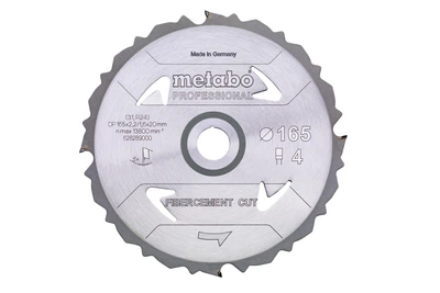 Пильный диск Metabo Fibercement Cut Professional 165х2,2х20 мм Z4 FZ 5°, по бетону (Картон) 628289000 (8429)