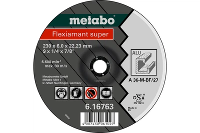 Обдирочный круг Metabo Flexiamant Super 180x6,0x22,23 мм, по алюминию, A 36-M 616760000 (8418)
