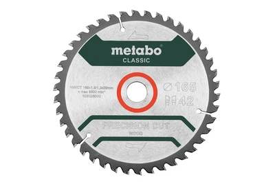 Пильный диск Metabo Precision Cut Wood Classic 165х1,8х20 мм Z42 WZ 5°, по дереву (Картон) 628026000 (8498)