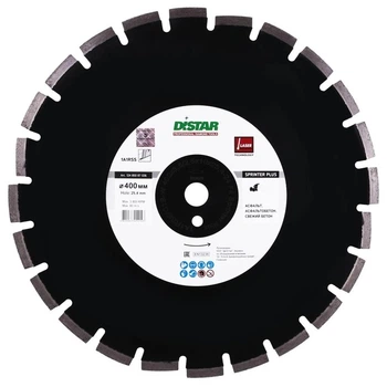 Круг алмазный отрезной Distar Sprinter Plus 1A1RSS/C1S-W 400 x 25.4 Сегментный диск для бетона и асфальта 12485087026 (10014)