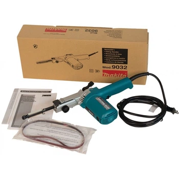 Стрічкова шліфувальна машина Makita 9032 (500Вт, 9 x 533 мм) шліфмашина напилок зі звуженою консоллю (4568)