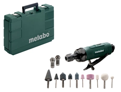 Пневматична пряма шліфувальна машина Metabo DG 25 Set, 25000 об/хв (Кейс) 604116500 (8023)