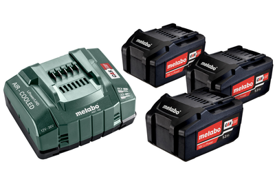 Базовый комплект аккумуляторных батарей Metabo 18 В 3x5.2 Ач Li-Power + зарядное устройство ASC 55 685048000 (8190)