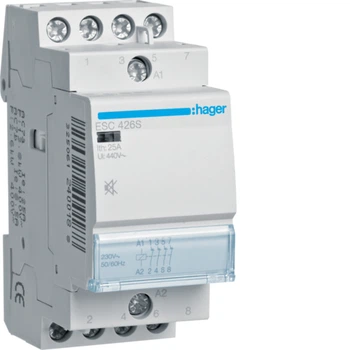 Контактор Hager 25A, 4НЗ, 230B ESC426