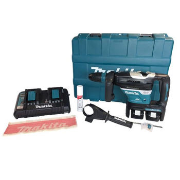Аккумуляторный перфоратор Makita DHR400PT2 LXT SDS-MAX 18В+18В + 2 АКБ 5 Ah + З/У + кейс электрический бесщеточный ручной (4166)