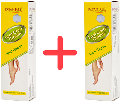 Упаковка крема Patanjali Ayurved для ухода за ногами 50 г х 2 шт (8904109491191_2)