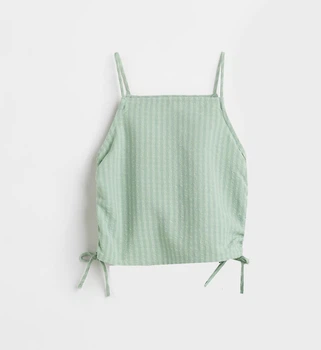 Майка с драпировкой для девочки H&M 1073361-001 152 см (11-12 years) Зеленый