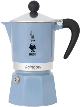 Гейзерна кавоварка Bialetti Rainbow Блакитна 150 мл (8006363043076)