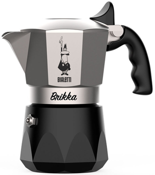 Kawiarka Bialetti Brikka Srebrno-czarna 100 ml (8006363040556)