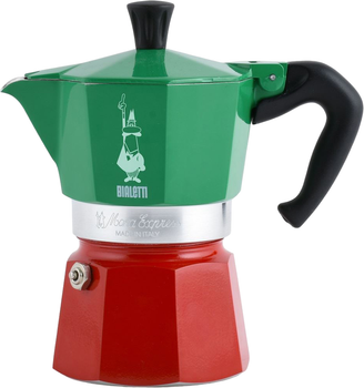 Kawiarka Bialetti Moka Express Czerwono-zielona 150 ml (8006363018951)