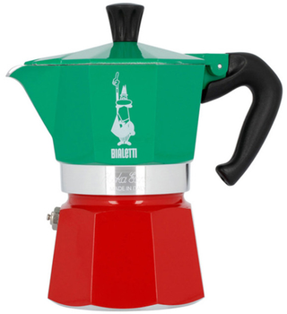 Kawiarka Bialetti Moka Express Czerwono-zielona 150 ml (8006363018951)