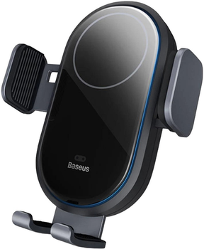 Uchwyt samochodowy z bezprzewodową ładowarką Baseus LightChaser Electric Car Mount Black (C40355900121-00)