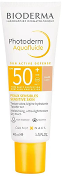 Fluid przeciwsłoneczny do twarzy Bioderma Photoderm Aquafluide Golden SPF 50+ 40 ml (3701129807408)