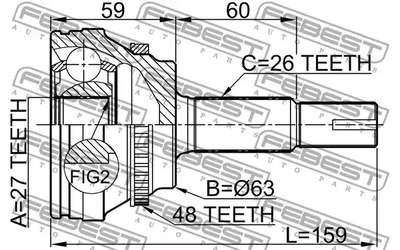 ШРКШ (ШРУС) TOYOTA CAMRY, FEBEST (0110ACV40A48)