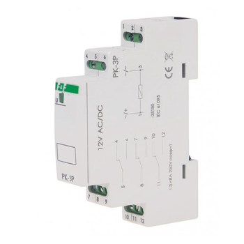 Електромагнітне реле F&F PK-3P-12V 3xNO/NC 16А/12V AC/DC DIN