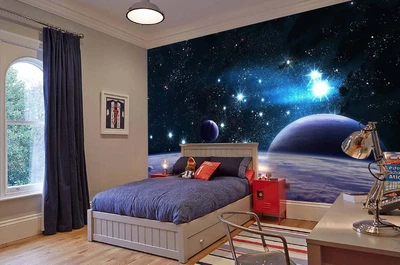 3D Фото Обои PHOTODECOR "Звездное небо и планеты"