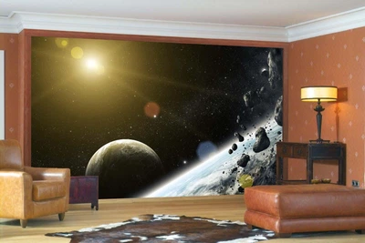 3D Фото Обои PHOTODECOR "Планета и астероиды" 1 кв.м.