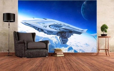 3D Фото Обои PHOTODECOR "Спутник над планетой"