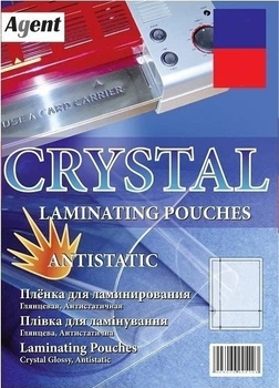 Пленка для ламинирования Agent Crystal А4 60 мкм. 100 л. Antistatic, глянцевая Пленка ламинационная 3140006