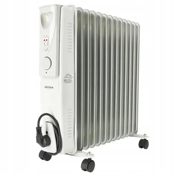 Масляный обогреватель Volteno VO2820 1000/1500/2500 Вт 13 ребер 3 режима с термостатом Белый
