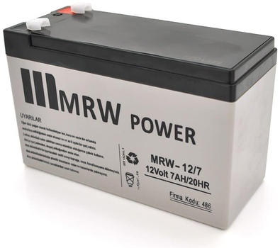 Акумуляторна батарея для ДБЖ Mervesan MRV-12/7, 12V 7Ah MRW-12/7