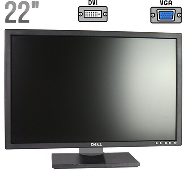 Монитор Б-класс Dell E228WFP / 22" (1680x1050) TN / DVI, VGA / VESA 100x100 б/у