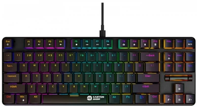 Клавиатура Canyon Cometstrike gk-50 rgb tkl eng/ukr usb Black (cnd-skb50-us)